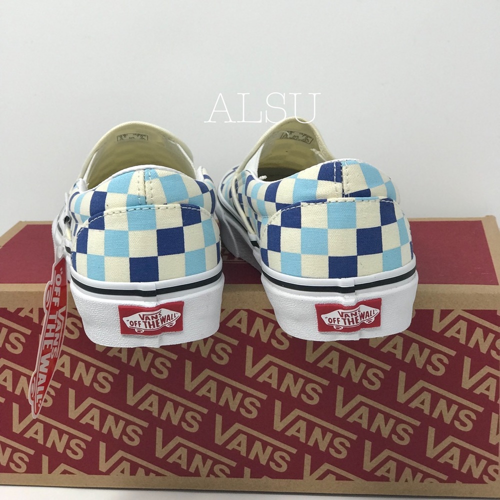VANS Classic Slip On Checkerboard Blue Topaz W - Picture 5 of 8
